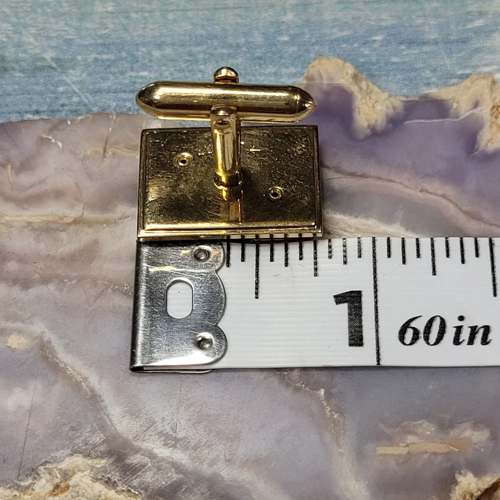 Swank Gold and Brown Cufflinks